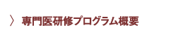 後期研修プログラム概要